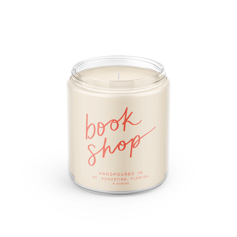 Book Shop: 8 oz Soy Wax Hand-Poured Candle.