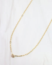 Load image into Gallery viewer, Gemma Oval CZ Link Necklace WR Gold
