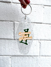 Load image into Gallery viewer, Spouses Club Dropout™ Glitter Motel Keychain
