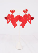 Load image into Gallery viewer, Cupid&#39;s Arrow Beaded Earring RED
