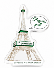 Load image into Gallery viewer, The Paris of North Carolina Acrylic Pin – Fayetteville Tower Pin
