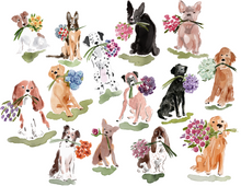 Load image into Gallery viewer, Dog With Flowers Stickers
