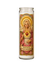 Load image into Gallery viewer, Saint Dolly Prayer Candle – Patron Saint of Big Hair &amp; Bigger Hearts

