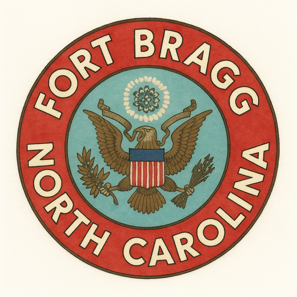 Fort Bragg Retro Seal Sticker