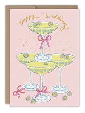 Load image into Gallery viewer, Champagne Tower Happy Wedding Card
