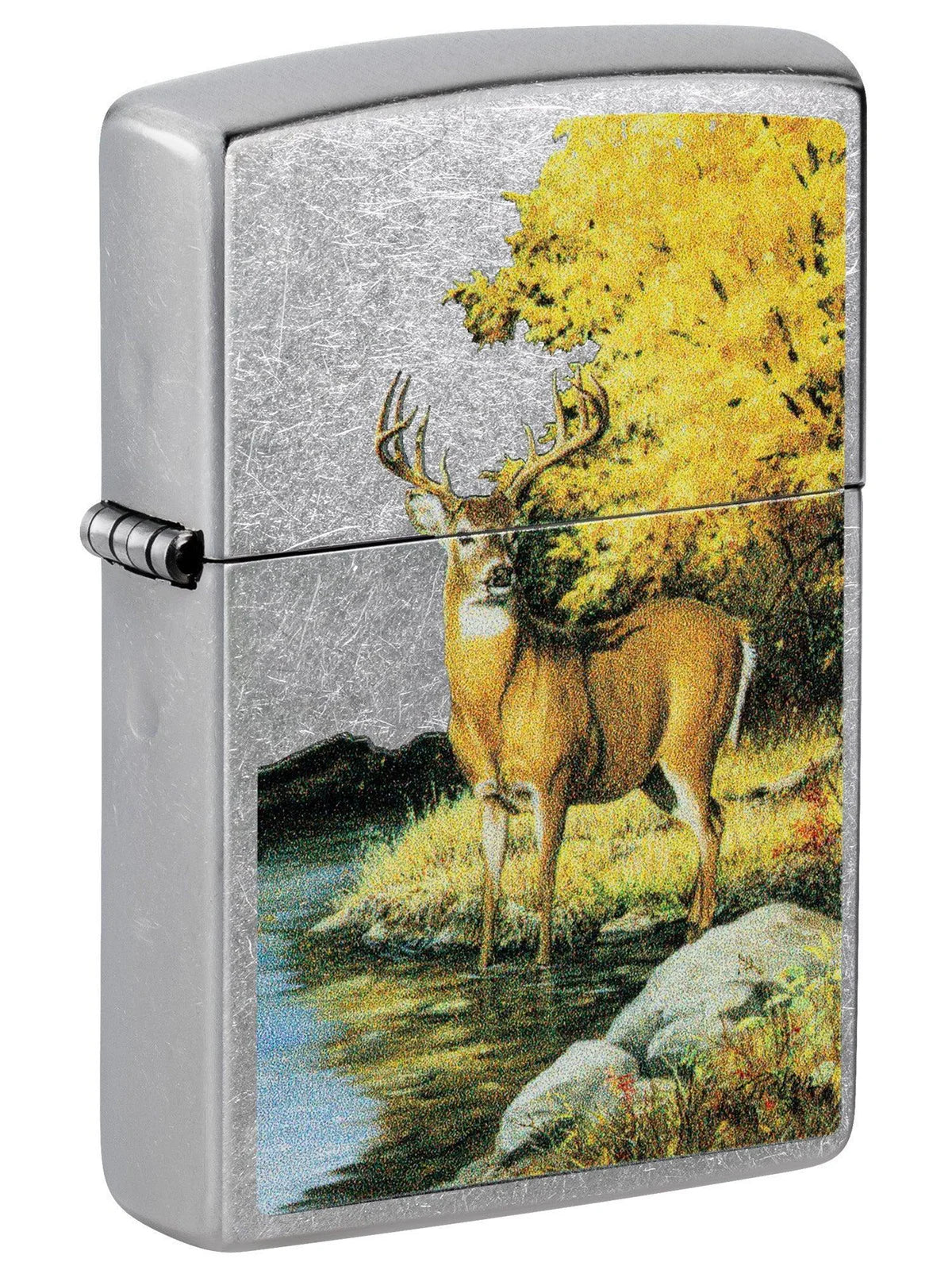 Buck Deer by Linda Picken - Street Chrome Zippo Lighter 46165