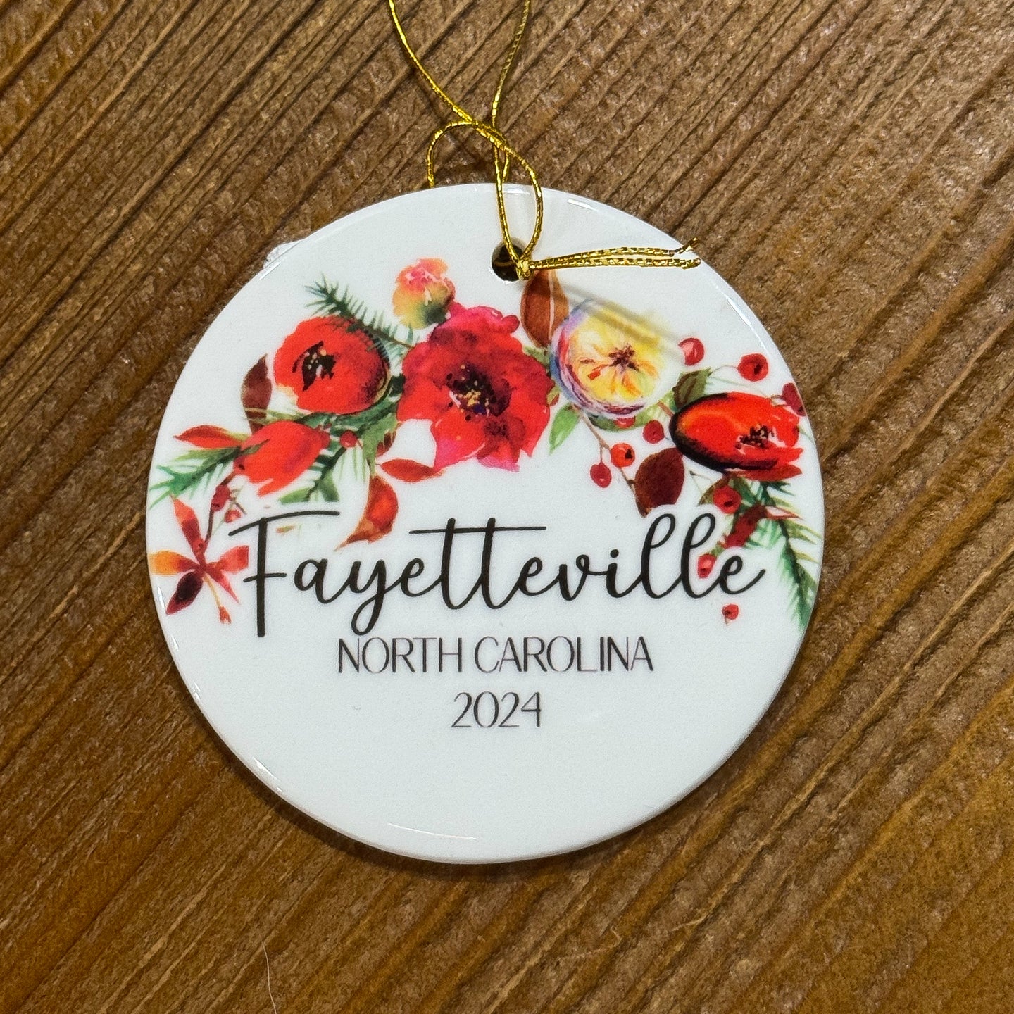 2024 Fayetteville, North Carolina Souvenir Christmas Ornament - Garland