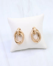 Load image into Gallery viewer, Avani Hammered Drop Earring Worn Gold
