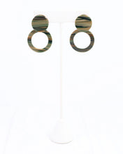 Load image into Gallery viewer, Bentlee Circle Drop Earring Green
