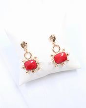 Load image into Gallery viewer, Buena Vista Stone and Pearl Drop Earring Red SKU:

