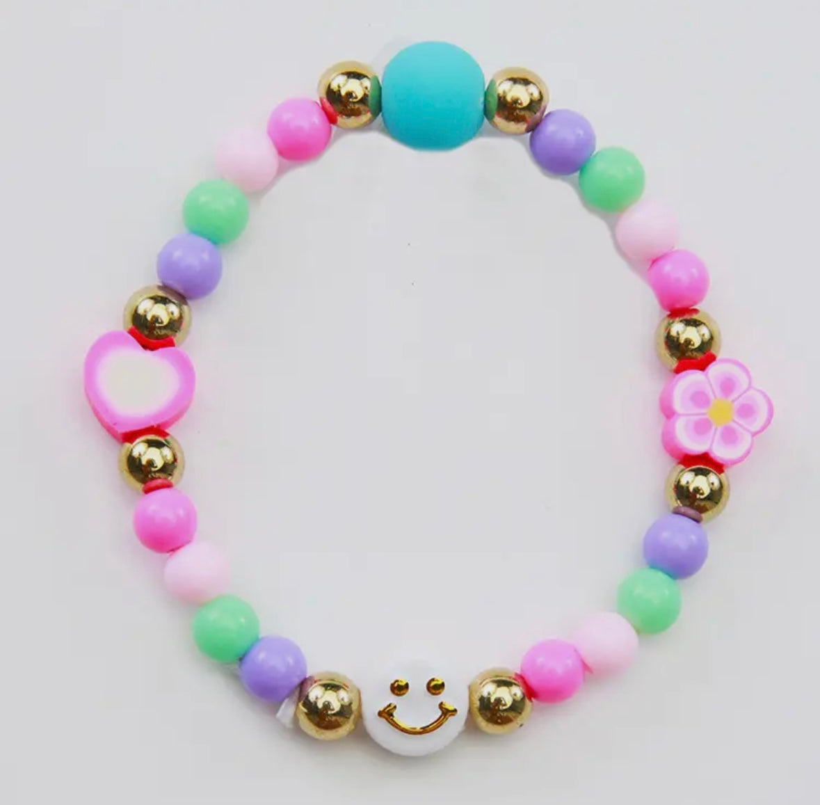 Neon Smile Heart Bracelet