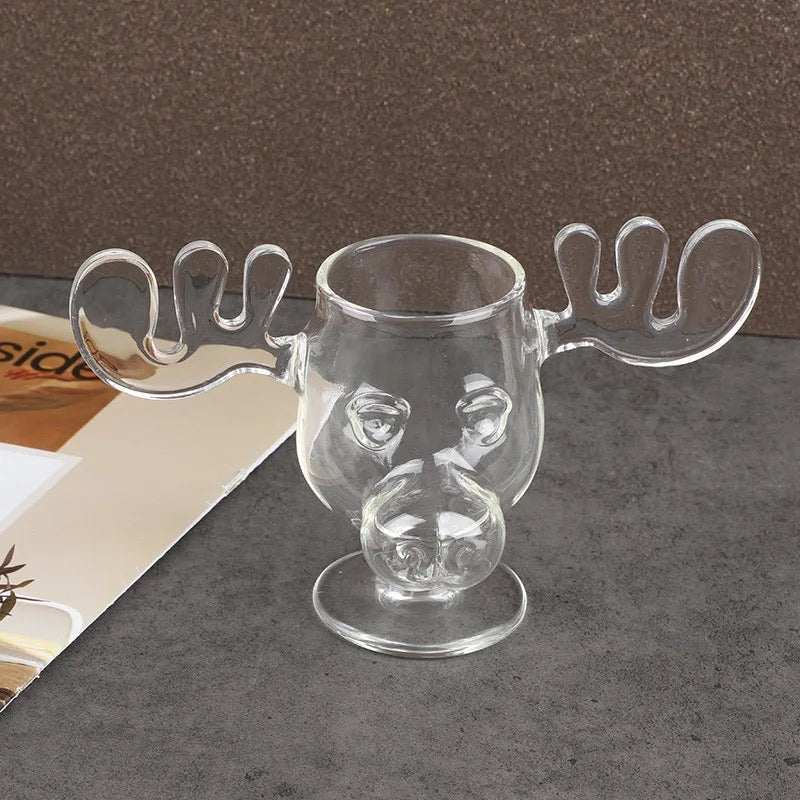 Moose Eggnog Glass