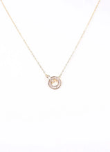 Load image into Gallery viewer, Brenton CZ Circle Necklace Gold
