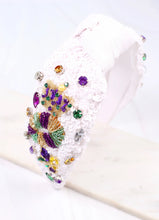 Load image into Gallery viewer, Mardi Party Krewe Headband WHITE
