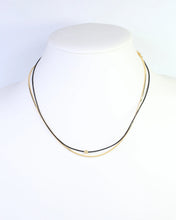 Load image into Gallery viewer, Paula Cord and Chain Layered Necklace Black
