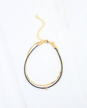 Load image into Gallery viewer, Paula Cord and Chain Bracelet Black
