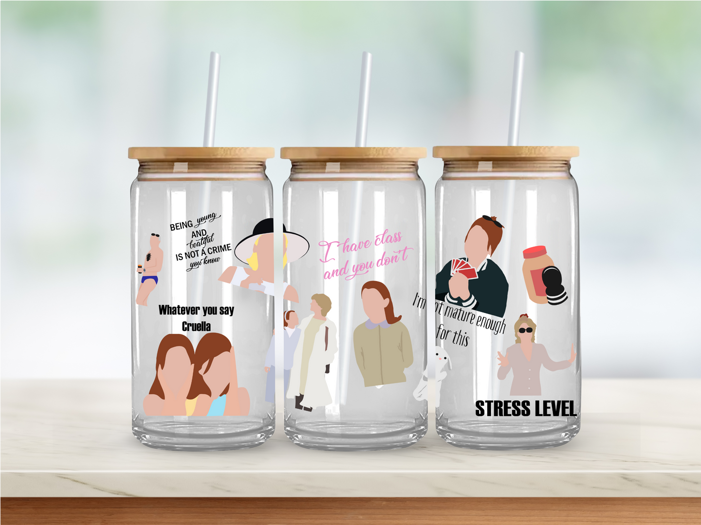 Parent Trap Glass Can Tumbler