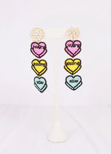 Load image into Gallery viewer, Candy Heart Messages Earring MULTI
