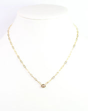 Load image into Gallery viewer, Gemma Oval CZ Link Necklace WR Gold
