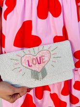 Load image into Gallery viewer, Love Beaded Fringe Crossbody WHITE
