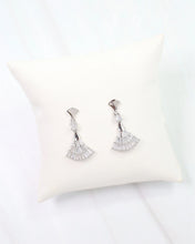 Load image into Gallery viewer, Cabrits CZ Fan Drop Earring Silver
