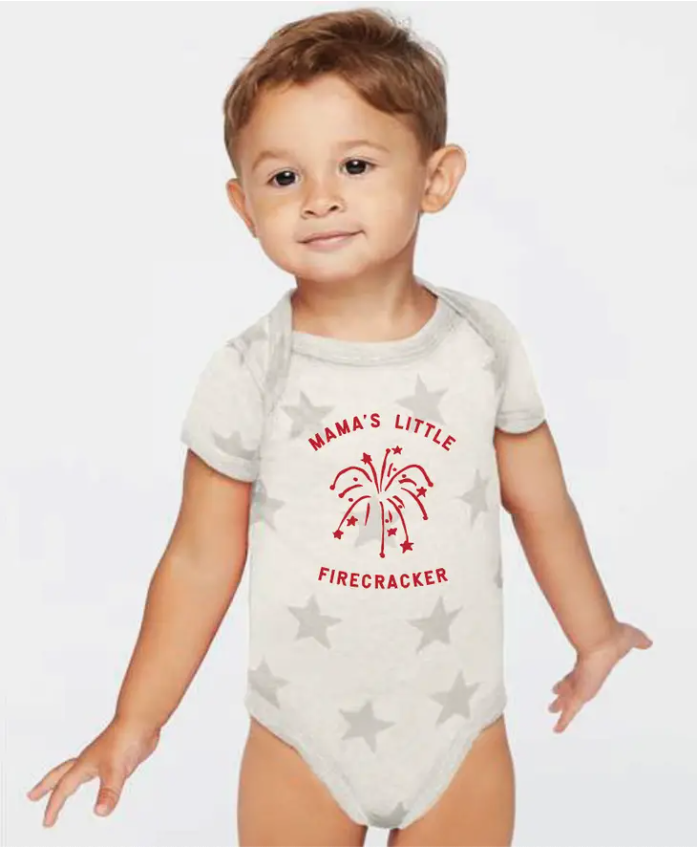 Mama's Little Firecracker - 4th of July Onesie.