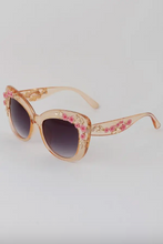 Load image into Gallery viewer, Flower Engraved Cat eye Sunglasses
