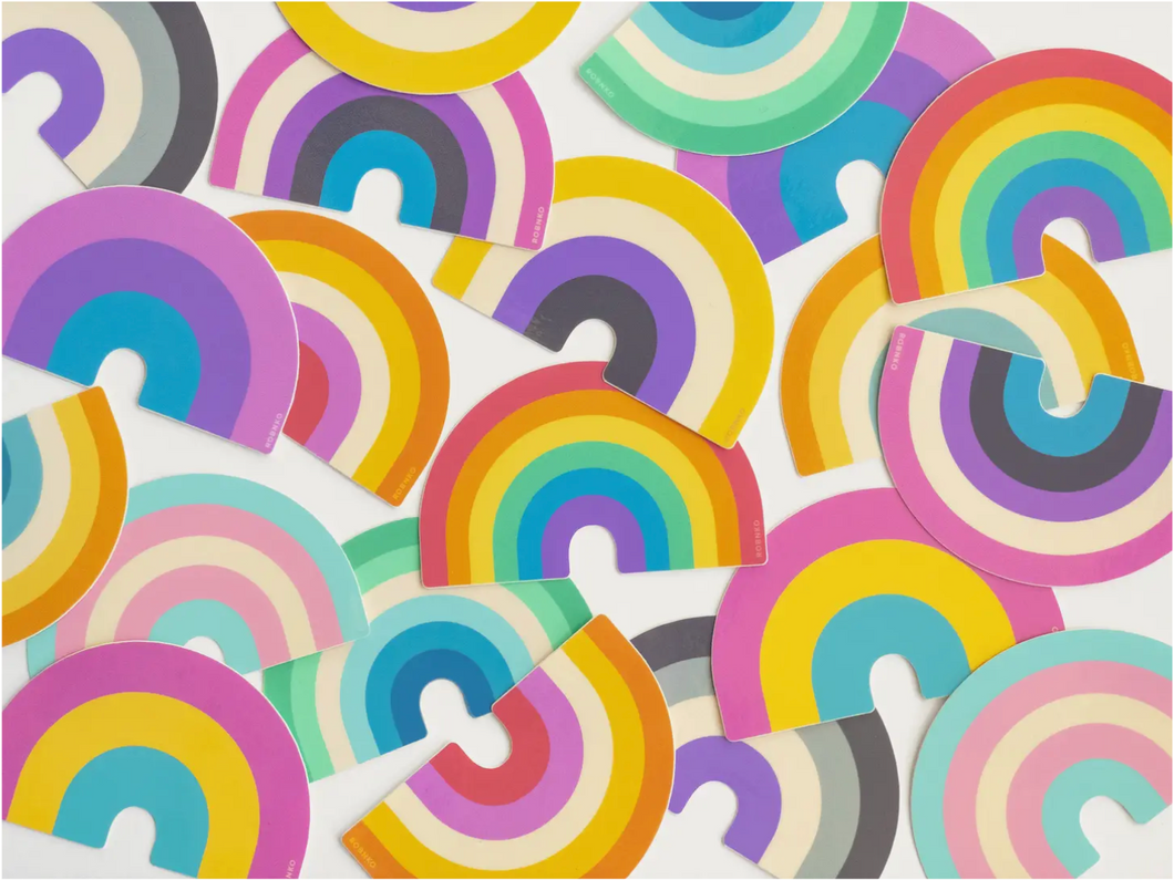 Retro Style Pride Rainbow Stickers