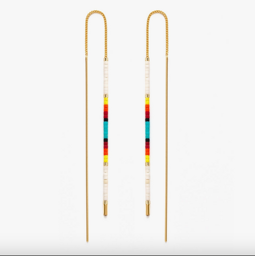 Miyuki Seed Bead Threader Earrings in New Mexico.