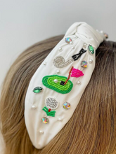 Load image into Gallery viewer, Golfer Embellished Headband.
