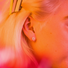 Load image into Gallery viewer, Little Polkadot Flower Stud Earrings.
