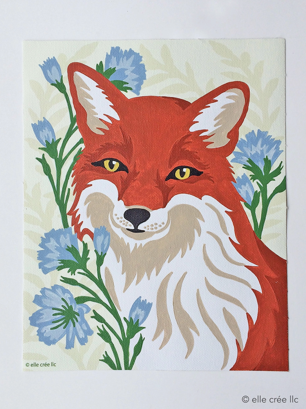 Fox with Chicory Paint-by-Number Kit.