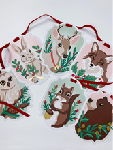 Load image into Gallery viewer, Holiday Forest Animals Paint-by-Number Hanging Banner Kit
