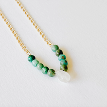 Load image into Gallery viewer, Turquoise and Moonstones Pendant Necklace
