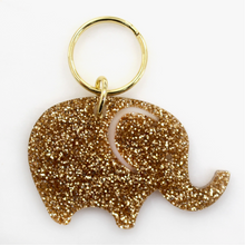 Load image into Gallery viewer, Glitter Keychain - ELEPHANT
