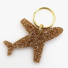 Load image into Gallery viewer, Glitter Keychain - PLANE
