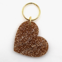 Load image into Gallery viewer, Glitter Keychain - HEART
