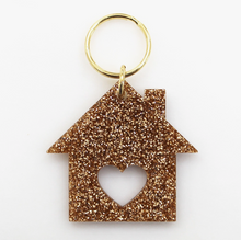 Load image into Gallery viewer, Glitter Keychain  - HOUSE
