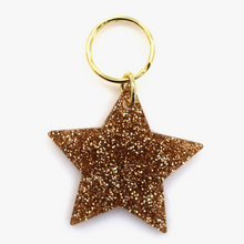 Load image into Gallery viewer, Glitter Keychain - STAR
