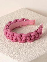 Load image into Gallery viewer, Braided Headband in Pink.
