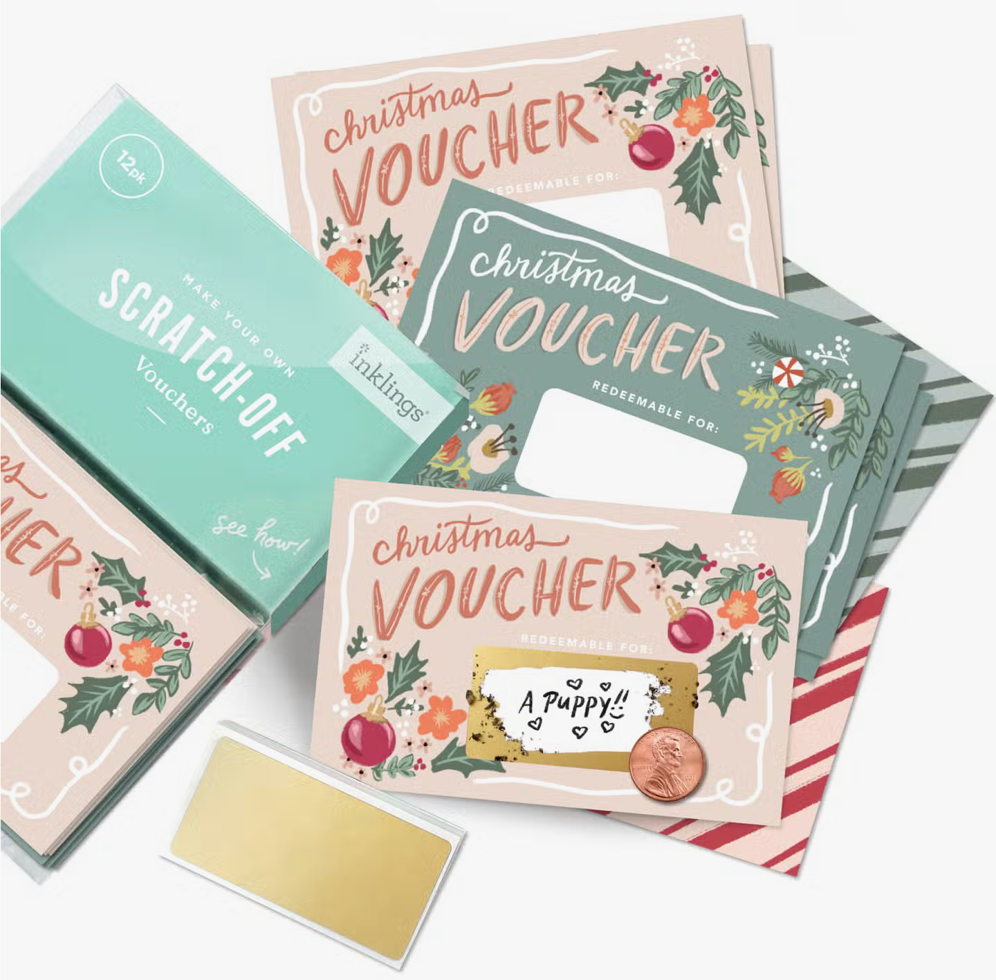 Scratch-Off Christmas Vouchers.