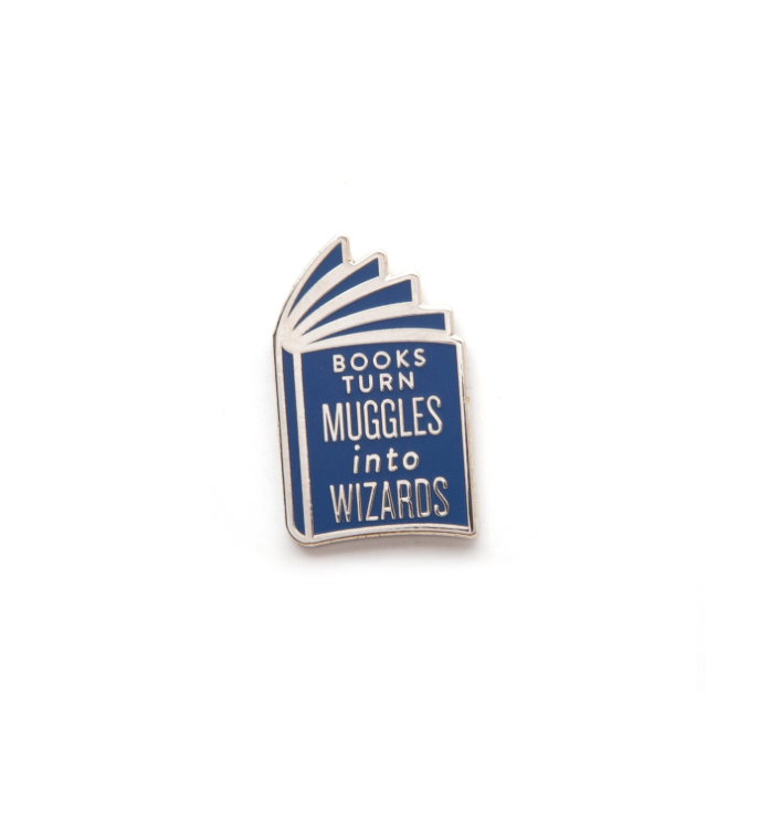 BOOKS TURN MUGGLES PIN