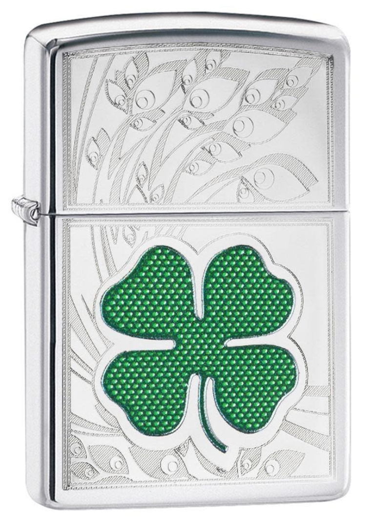 Clover High Polish Chrome Zippo Lighter