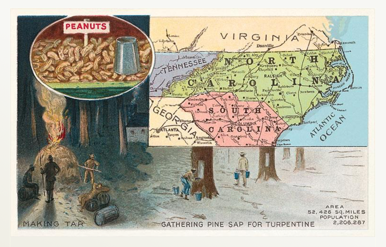 Map of Carolinas Magnet