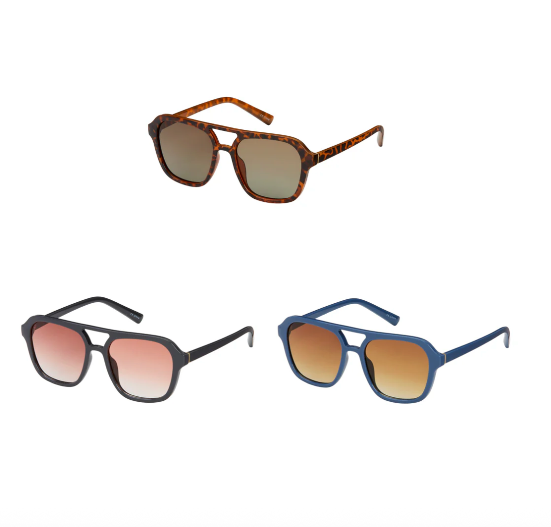 Weekend - Square Aviator Color Lens Sunglasses 1778