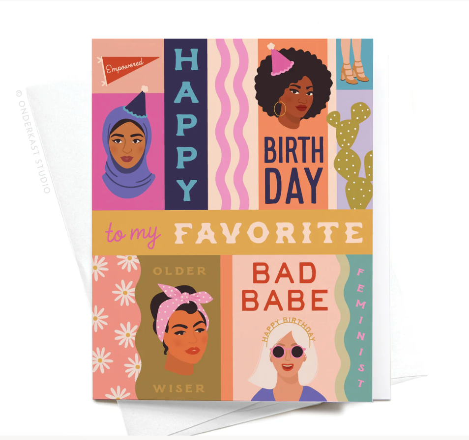 Happy Birthday to My Favorite Bad Babe Greeting Card