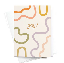 Load image into Gallery viewer, Yay Squiggles Folded Greeting Note Set of 10
