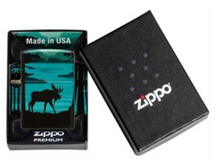 Load image into Gallery viewer, Moose Landscape Design Zippo Lighter
