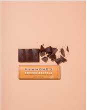 Load image into Gallery viewer, Natural Toffee Brittle Dark Chocolate Candy bar 2.25oz
