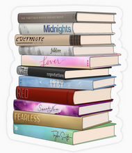 Load image into Gallery viewer, Taylor Swift Albums as Books Sticker.
